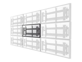 Neomounts LED-VW2000BLACK - Wspornik - dla panel płaski - zamknięcie - czarny - rozmiar ekranu: 32"-75" - montaż na ścianie