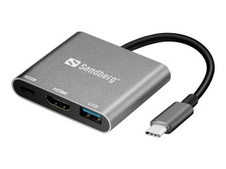 Sandberg USB-C Mini Dock HDMI+USB - Stacja dokująca - USB - HDMI