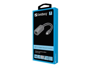 Sandberg USB-C to Network Converter - Adapter sieciowy - USB-C - Gigabit Ethernet