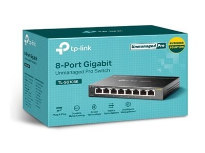 TP-Link JetStream TL-SG108E Easy Smart Switch - Przełącznik - Tak - 8 x 10/100/1000 - stacjonarny