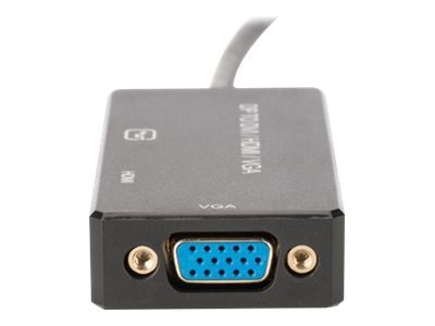 ASSMANN - Adapter wideo - DisplayPort 20-pin męski do 15 pin D-Sub (DB-15), HDMI, DVI-D żeński - 20 cm - potrójnie ekranowany - 
