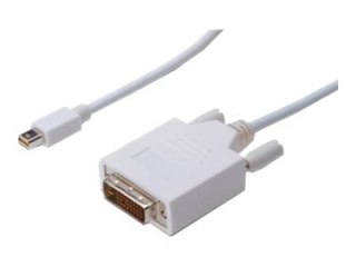 ASSMANN - Kabel portu wyświetlacza - połączenie podwójne - Mini DisplayPort (M) do DVI-D (M) - 2 m - odlewany, wkręt skrzydełkow