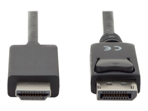 ASSMANN - Kabel przejściowy - DisplayPort 20-pin męski blokowanie do HDMI męski - 2 m - potrójnie ekranowany - czarny - odlewany