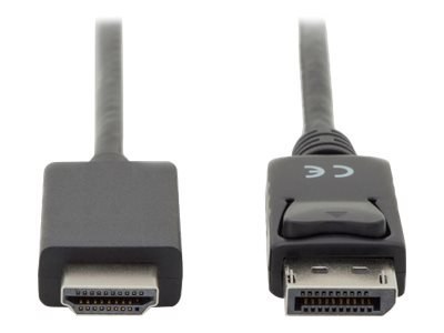 ASSMANN - Kabel przejściowy - DisplayPort 20-pin męski blokowanie do HDMI męski - 3 m - potrójnie ekranowany - czarny - odlewany