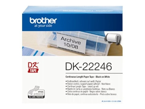 Brother DK-22246 - Papier - czarny na białym - Rolka (10,3 cm x 30,48 m) 1 rolki etykiety ciągłe - dla P/N: US#QL-1060N
