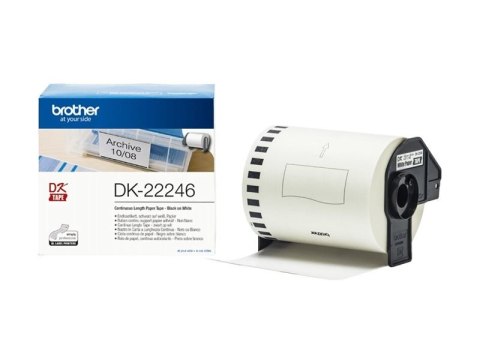 Brother DK-22246 - Papier - czarny na białym - Rolka (10,3 cm x 30,48 m) 1 rolki etykiety ciągłe - dla P/N: US#QL-1060N
