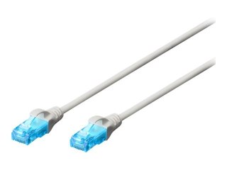 DIGITUS Ecoline - Kabel krosowy - RJ-45 (M) do RJ-45 (M) - 1 m - UTP - CAT 5e - ładowany - szary