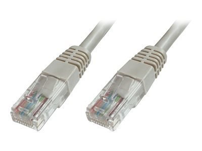 DIGITUS Ecoline - Kabel krosowy - RJ-45 (M) do RJ-45 (M) - 3 m - UTP - CAT 5e - ładowany - szary