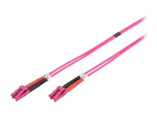 DIGITUS - Kabel krosowy - LC wielomodowy (M) do LC wielomodowy (M) - 2 m - światłowód - dupleks - 50 / 125 mikronów - OM4 - bezh