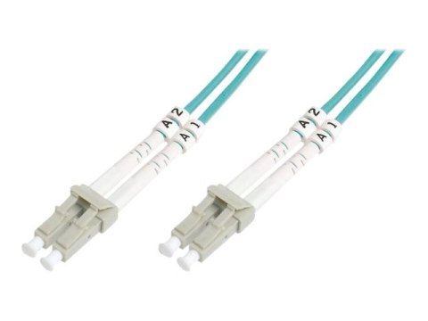 DIGITUS - Kabel krosowy - LC wielomodowy (M) do LC wielomodowy (M) - 3 m - światłowód - dupleks - 50 / 125 mikronów - OM4 - bezh