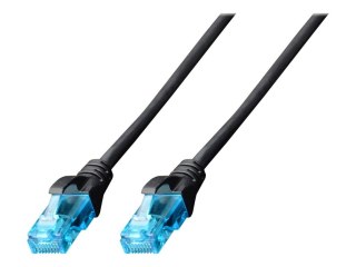 DIGITUS - Kabel krosowy - RJ-45 (M) do RJ-45 (M) - 5 m - UTP - CAT 5e - ładowany, bez wystających elementów - czarny