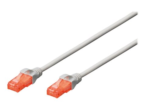 DIGITUS Professional - Kabel krosowy - RJ-45 (M) do RJ-45 (M) - 10 m - UTP - CAT 6 - ładowany, bez wystających elementów - szary
