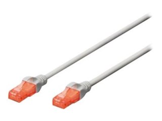 DIGITUS Professional - Kabel krosowy - RJ-45 (M) do RJ-45 (M) - 5 m - UTP - CAT 6e - ładowany, bez wystających elementów - szary