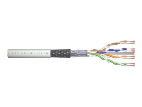 DIGITUS Professional - Zwój kabla - 305 m - SF/UTP - CAT 6 - bezhalogenowe - szary