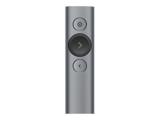 Logitech Spotlight - Pilot do prezentacji - 3 przyciski - ciemno-popielaty