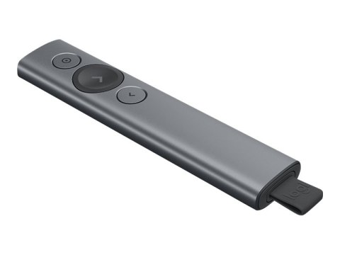 Logitech Spotlight - Pilot do prezentacji - 3 przyciski - ciemno-popielaty