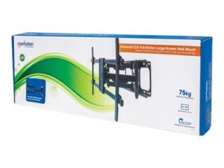 Manhattan TV & Monitor Mount, Wall, Full Motion, 1 screen, Screen Sizes: 37-75", Black, VESA 200x200 to 800x400mm, Max 75kg, LFD