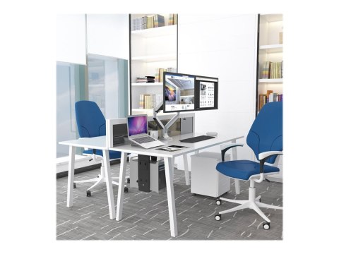 Neomounts NSLS025 - Stojak - dla laptop - szczotkowane aluminium - srebrny - rozmiar ekranu: 10"-17" - biurku