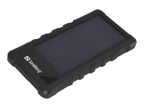 Sandberg Outdoor Solar Powerbank 16000 - Power bank słoneczny - litowo-jonowa - 16000 mAh - 3.4 A - 3 złącza wychodzące (USB, US