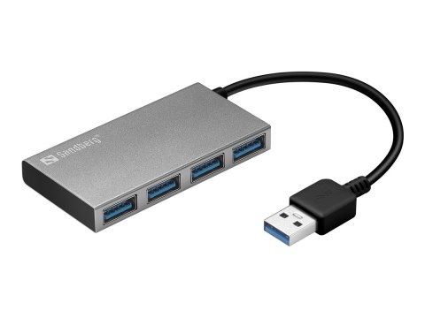Sandberg USB 3.0 Pocket Hub - Koncentrator - 4 x SuperSpeed USB 3.0 - stacjonarny