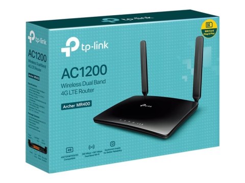TP-Link Archer MR400 - Router bezprzewodowy - WWAN przełącznik 4-portowy - Wi-Fi 5 - Dwuzakresowy