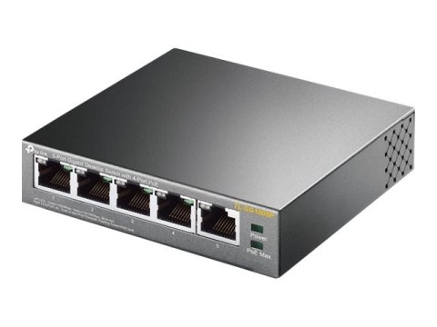 TP-Link TL-SG1005P - Przełącznik - niezarządzalny - 4 x 10/100/1000 (PoE) + 1 x 10/100/1000 - stacjonarny - PoE (56 W)