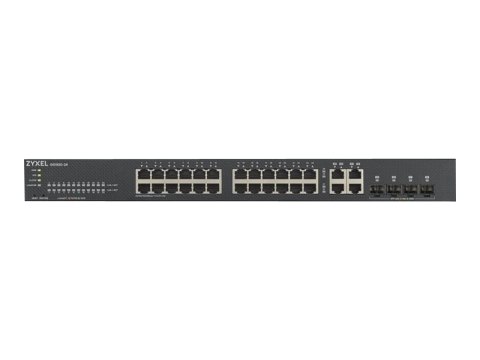 Zyxel GS1920-24v2 - Przełącznik - smart - 24 x 10/100/1000 + 4 x zestaw Gigabit SFP - montowany w szafie rack