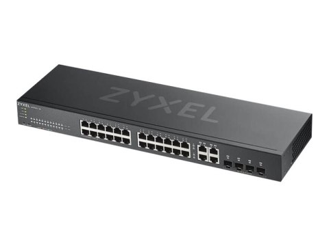 Zyxel GS1920-24v2 - Przełącznik - smart - 24 x 10/100/1000 + 4 x zestaw Gigabit SFP - montowany w szafie rack