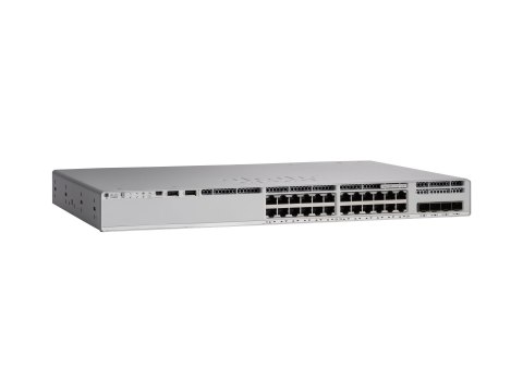 Cisco Catalyst 9200L - Network Essentials - przełącznik - L3 - 24 x 10/100/1000 (PoE+) + 4 x 10 Gigabajtów SFP+ (uplink - montow