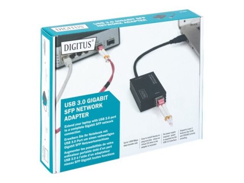 DIGITUS DN-3026 - Adapter sieciowy - USB 3.0 - Gigabit SFP x 1