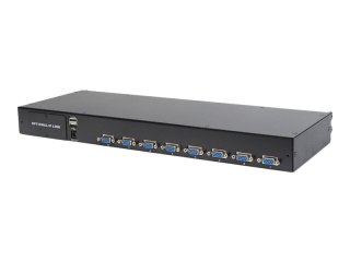 Digitus Professional DS-72210-2US - Konsola KVM z przełącznik KVM - 8 porty - USA - 17" - do montowania w stojaku - 1280 x 1024 
