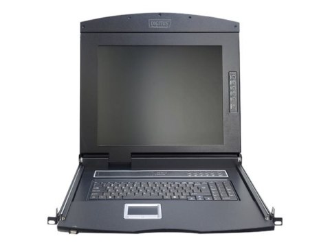 Digitus Professional DS-72210-2US - Konsola KVM z przełącznik KVM - 8 porty - USA - 17" - do montowania w stojaku - 1280 x 1024 