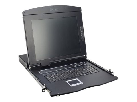 Digitus Professional DS-72210-2US - Konsola KVM z przełącznik KVM - 8 porty - USA - 17" - do montowania w stojaku - 1280 x 1024 