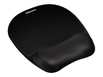 Fellowes Memory Foam - Podkładka pod mysz z poduszką pod nadgarstek - czarny