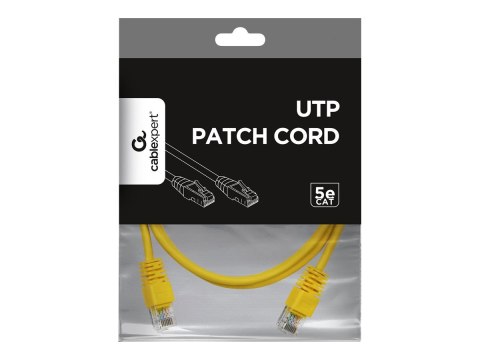 Gembird - Kabel krosowy - RJ-45 (M) do RJ-45 (M) - 2 m - UTP - CAT 5e - odlewany - żółty