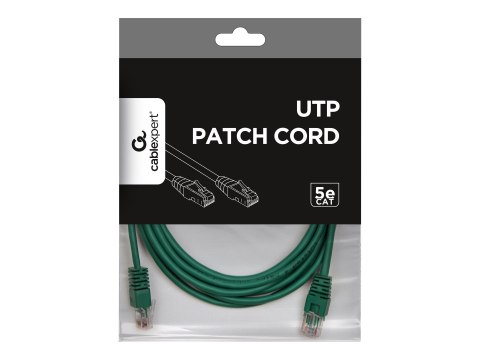 Gembird - Kabel krosowy - RJ-45 (M) do RJ-45 (M) - 3 m - UTP - CAT 5e - odlewany - zielony