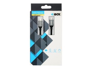 IBOX - Kabel USB - USB-C (M) do USB-C (M) - USB 3.1 Gen 2 - 5 A - 1 m - czarny