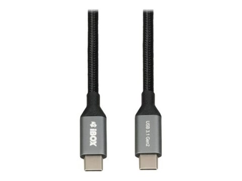 IBOX - Kabel USB - USB-C (M) do USB-C (M) - USB 3.1 Gen 2 - 5 A - 1 m - czarny