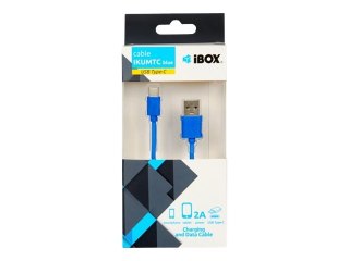 IBOX - Kabel USB - USB-C (M) do USB (M) - USB 2.0 - 2 A - 1 m - niebieski