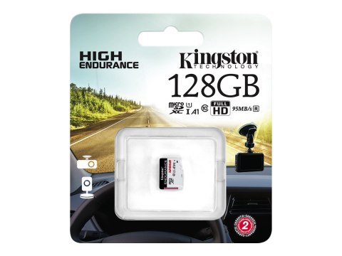 Kingston High Endurance - Karta pamięci flash - 128 GB - A1 / UHS-I U1 / Class10 - microSDXC UHS-I