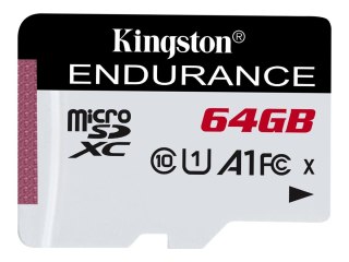 Kingston High Endurance - Karta pamięci flash - 64 GB - A1 / UHS-I U1 / Class10 - microSDXC UHS-I