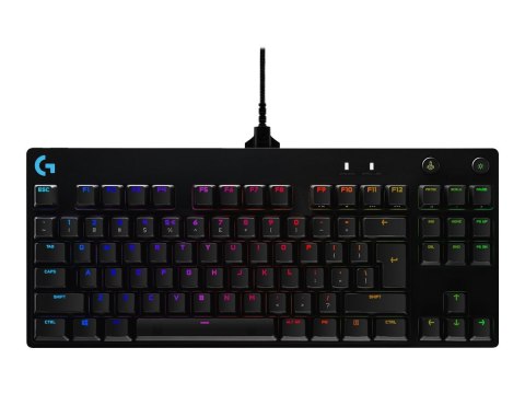 Logitech G Pro Mechanical Gaming Keyboard - Klawiatura - podświetlenie - USB - Międzynarodowy USA - przełącznik: GX Blue Clicky 