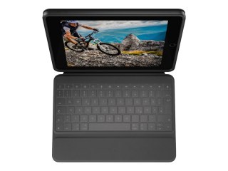 Logitech Rugged Folio - Etui na klawiaturę - Apple Smart connector - QWERTY - Wielka Brytania - dla Apple 10.2-inch iPad (7. gen