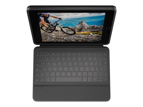 Logitech Rugged Folio - Etui na klawiaturę - Apple Smart connector - QWERTY - Wielka Brytania - dla Apple 10.2-inch iPad (7. gen