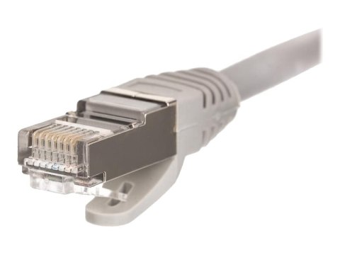 Netrack - Kabel krosowy - RJ-45 (M) do RJ-45 (M) - 1 m - FTP - CAT 6 - ładowany, bez wystających elementów - szary
