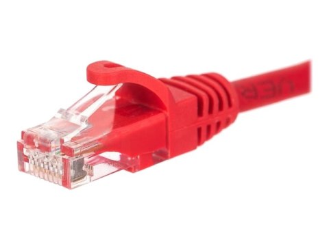 Netrack - Kabel krosowy - RJ-45 (M) do RJ-45 (M) - 1 m - UTP - CAT 6 - odlewany, bez wystających elementów - czerwony