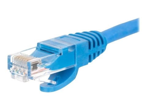 Netrack - Kabel krosowy - RJ-45 (M) do RJ-45 (M) - 1 m - UTP - CAT 6 - odlewany, bez wystających elementów - niebieski