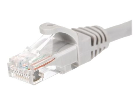 Netrack - Kabel krosowy - RJ-45 (M) do RJ-45 (M) - 10 m - UTP - CAT 5e - ładowany, bez wystających elementów - szary