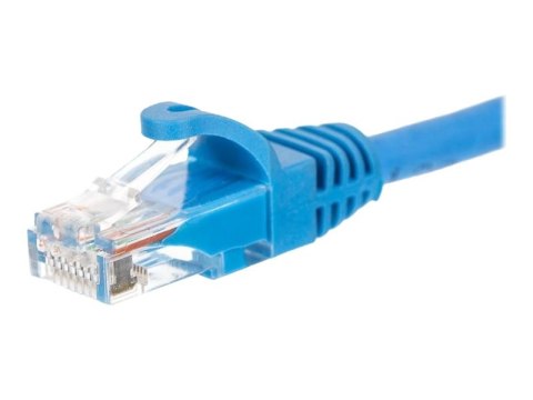 Netrack - Kabel krosowy - RJ-45 (M) do RJ-45 (M) - 25 cm - UTP - CAT 5e - odlewany, bez wystających elementów - niebieski