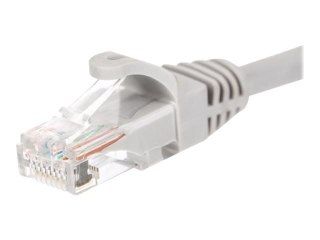 Netrack - Kabel krosowy - RJ-45 (M) do RJ-45 (M) - 25 cm - UTP - CAT 5e - odlewany, bez wystających elementów - szary